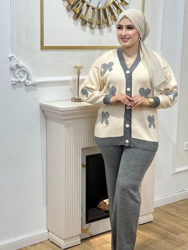 Ensemble Laine Papillon